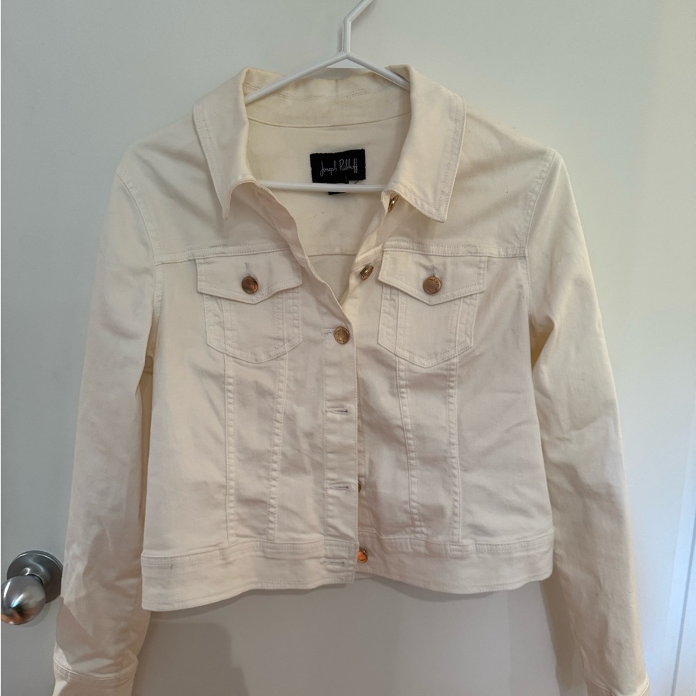 Joseph Ribkoff Cream Jean Jacket Classic Style